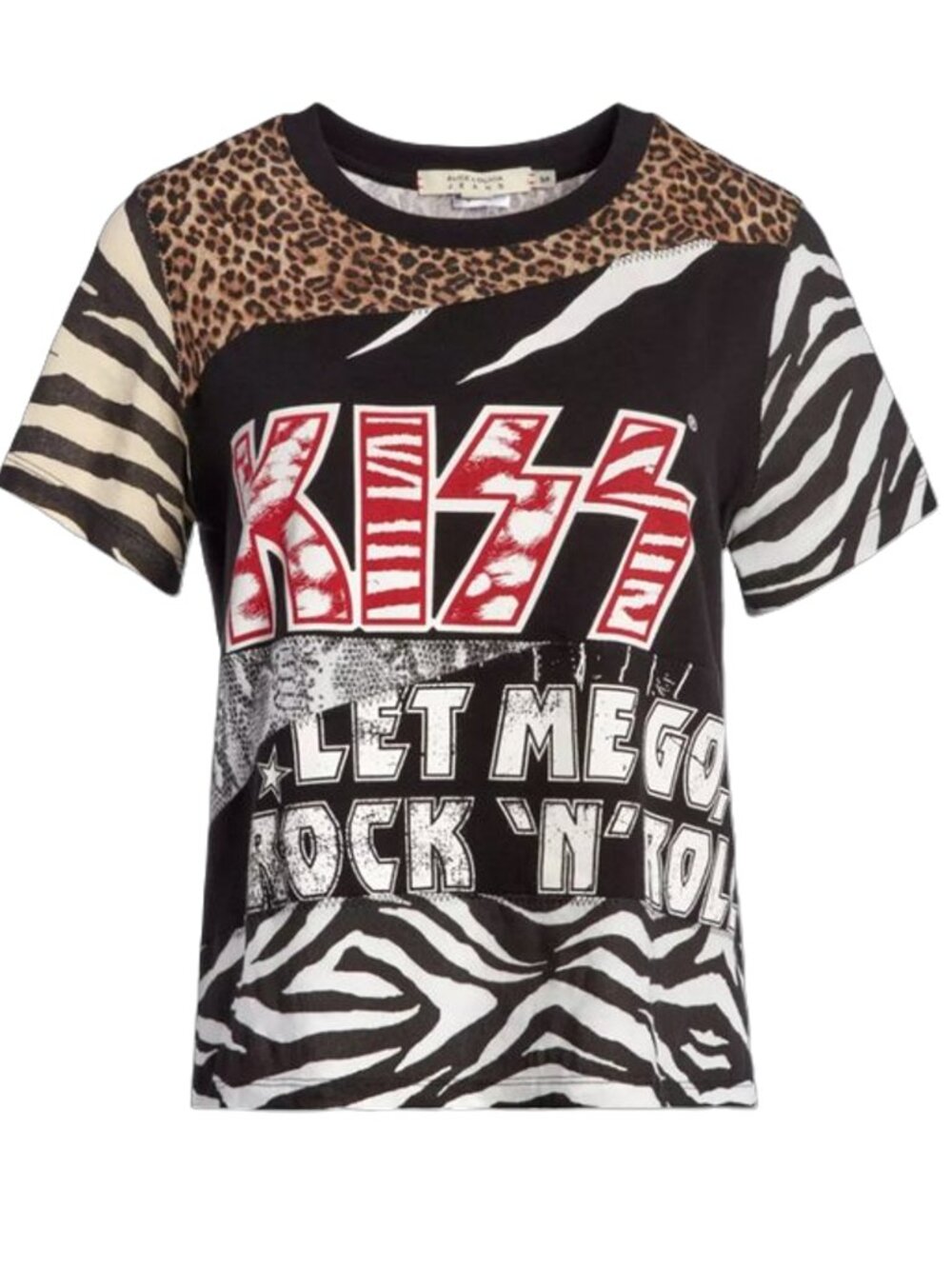 Alice+Olivia Animal Print Kiss T-Shirt